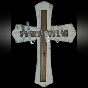 Farmhouse Cross with “Home” Detail